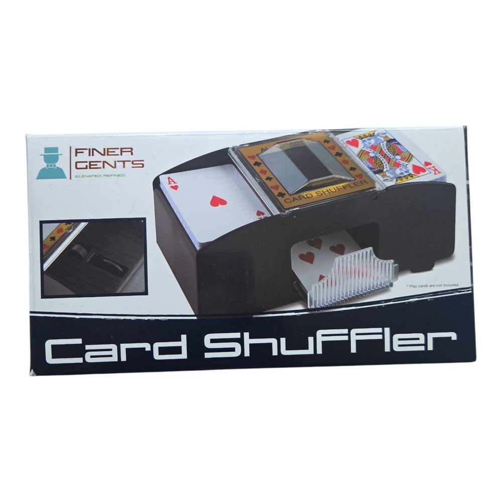 New Finer Gents Automatic Card Shuffler – Holds 1-2 Decks